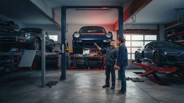 Editorial illustration for Choosing a Car Lift for Your Home Garage: How 2-Post, 4-Post, and Scissor Lifts Compare